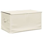 vidaXL Boîtes de rangement 2 Pièces Tissu 50x30x25 cm Crème