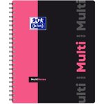 Cahier Spirale MULTINOTES A4+ 160P Perforées Lignée 7mm 90g coloris aléatoire OXFORD