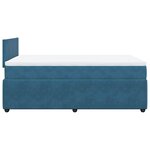 vidaXL Sommier à lattes de lit et matelas bleu 120x200 cm velours