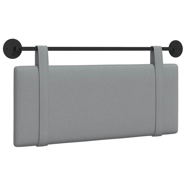 vidaXL Tête de lit suspendue Gris clair Tissu