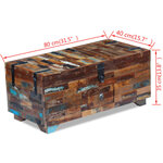 vidaXL Coffre table basse Bois de récupération massif 80x40x35 cm