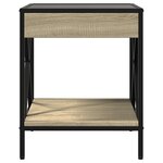 vidaXL Table basse avec LED Infinity chêne sonoma 40x40x49 cm
