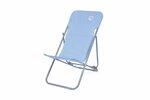 Chilienne de jardin pliable - 4 positions - O'Sun - Bleu - Dimensions : 96 x 55 x 98 cm
