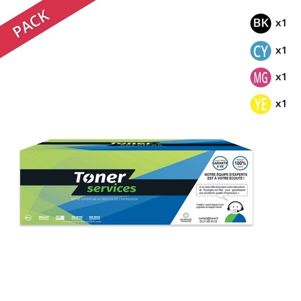 Kyocera TK5240 Pack de 4 cartouches de toner compatibles P4KKYT5240NCMY