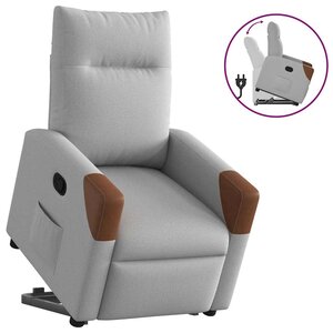 vidaXL Fauteuil inclinable gris nuage tissu