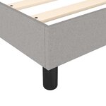 vidaXL Cadre de lit Gris clair 140x190 cm Tissu