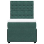 vidaXL Sommier à lattes de lit avec matelas Vert foncé 90x190 cm