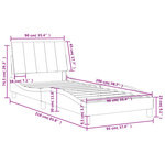 vidaXL Lit avec matelas bleu 90x200 cm velours