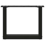 vidaXL Pieds de table basse en U 2 pièces noir 40 x (30-31) cm acier