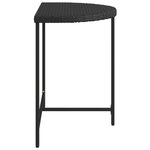 vidaXL Table de jardin Noir 80x50x75 cm Résine tressée