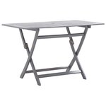 vidaXL Mobilier à dîner de jardin 7 Pièces Bois d'acacia massif Gris