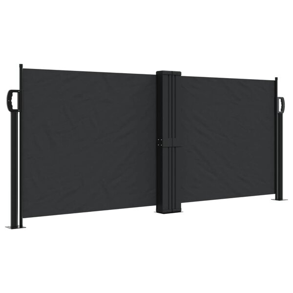 vidaXL Auvent latéral rétractable noir 100x600 cm