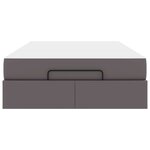 vidaXL Cadre de lit avec matelas Gris 120 x 200 cm Faux cuir