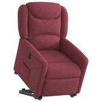 vidaXL Fauteuil inclinable électrique rouge bordeaux tissu