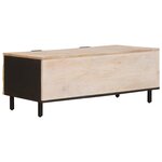 vidaXL Table basse Blanc 100 x 54 x 40 cm Bois de mangue massif