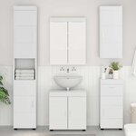vidaXL Ensemble de mobilier de salle de bain avec tiroir TULUM Blanc
