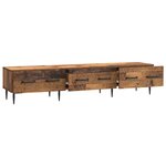 vidaXL Meuble TV Bois ancien 147 x 34 5 x 30 cm Bois d'ingénierie