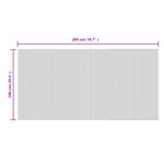 vidaXL Tapis rectangulaire marron foncé 100x200 cm bambou