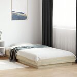 vidaXL Cadre de lit avec lumières LED sans matelas 100x200 cm