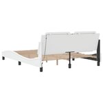 vidaXL Cadre de lit avec lumières LED blanc 160x200 cm similicuir
