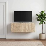 vidaXL Meuble TV mural 98 x 31 cm Chêne Sonoma Bois d'ingénierie