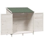 vidaXL Abri de jardin Blanc 106 5 x 56 x 113 5 cm Bois de Sapin Massif