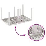 vidaXL Ensemble de Salle à Manger de Jardin 7 Pièces avec Coussins Blanc Rattan Poly