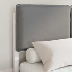 vidaXL Cadre de lit avec tête de lit rembourrée Gris clair