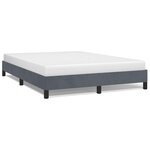 vidaXL Cadre de lit gris foncé 137x190 cm velours