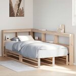 vidaXL Lit bibliothèque sans matelas 90x200 cm bois de pin massif