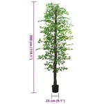 vidaXL Plante artificielle ficus 2016 feuilles 300 cm vert
