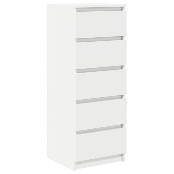 vidaXL Buffet avec tiroirs blanc 37 5x35x99 cm bois d'ingénierie
