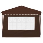 vidaXL Tente de fête pop-up 288 x 288 x 245 cm Marron Tissu Oxford
