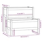 Vidaxl jardinière gris 84 5x84x75 cm bois massif de pin