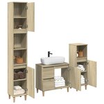 vidaXL Ensemble de meubles de salle de bain 3 Pièces chêne sonoma