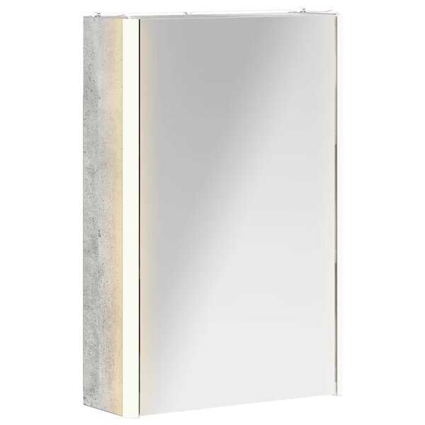 vidaXL Armoire Miroir de Salle de Bain Gris béton 33 x 11 5 x 50 cm