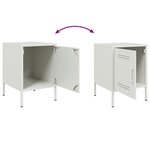 vidaXL Tables de chevet 2 Pièces blanc 36x39x50 5 cm acier