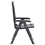 vidaXL Chaises inclinables de jardin lot de 2 Plastique Anthracite