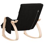 vidaXL Chaise à bascule Noir Tissu