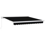 vidaXL Bâche manuelle noire rétractable 300 x 250 cm