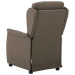 vidaXL Fauteuil inclinable Taupe 67.5 x 93.5 x 101.5 cm tissu