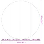 vidaXL Bâche de piscine gris clair Ø500 cm géotextile polyester