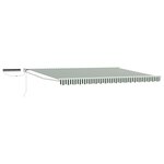 vidaXL Auvent rétractable électrique Vert et blanc 5 x 3 m