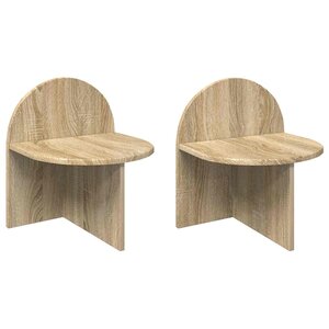 vidaXL Table de chevet 2 Pièces Chêne Sonoma 40 x 35 5 x 45 5 cm