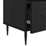 vidaXL Meuble TV avec tiroir Noir 102 x 34 5 x 50 cm Bois d'ingénierie