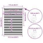 vidaXL Store zèbre marron sable largeur du tissu 110 9 cm polyester