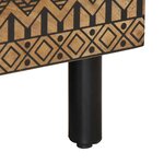 vidaXL Table basse noir 80x50x40 cm bois de manguier massif brut