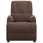 vidaXL Fauteuil de massage marron similicuir daim