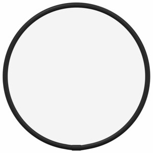 vidaXL Miroir mural Noir Ø 20 cm Rond