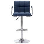 vidaXL Chaises de bar lot de 2 bleu tissu